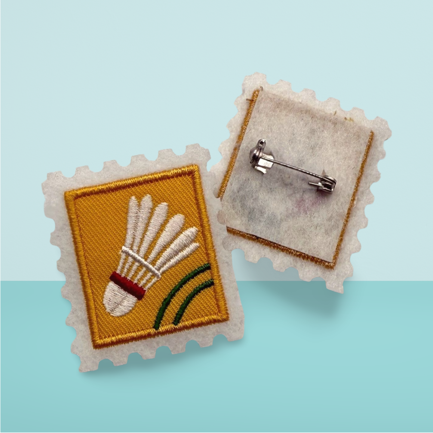 Badminton Embroidered Pin Set (4-Piece Collection)
