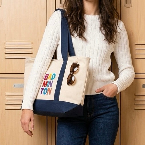 Badminton Canvas Boat Tote