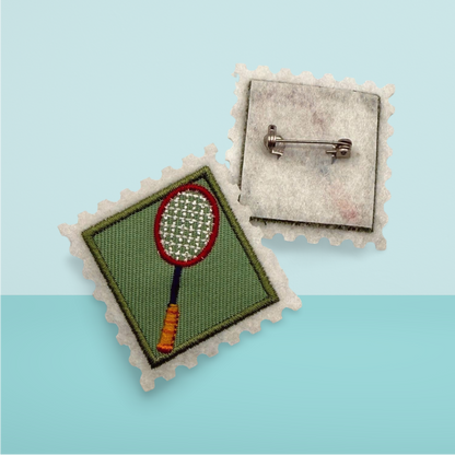 Badminton Embroidered Pin Set (4-Piece Collection)