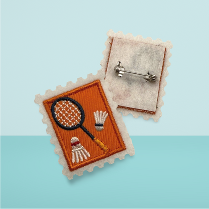 Badminton Embroidered Pin Set (4-Piece Collection)