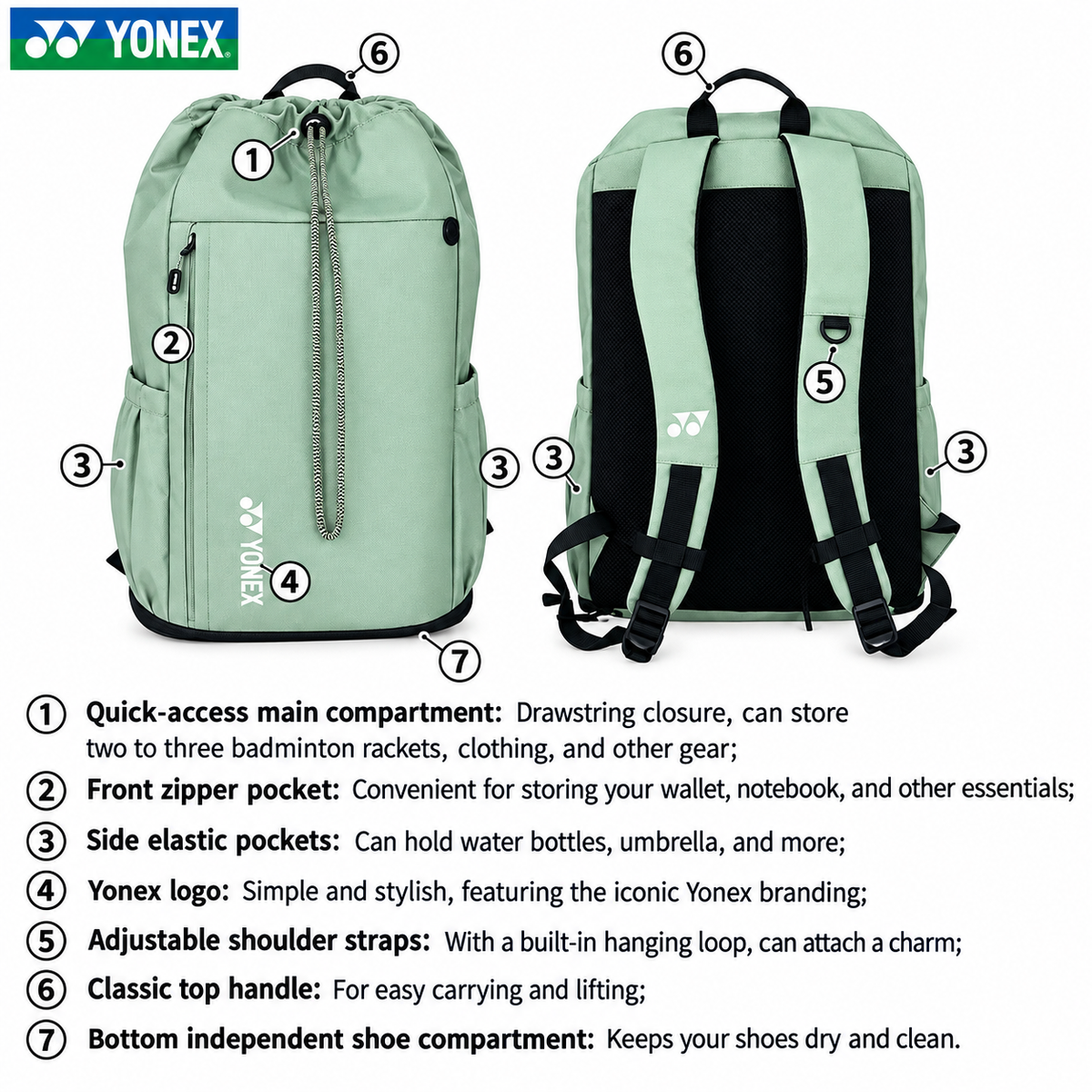 YONEX BA324CR Badminton Backpack