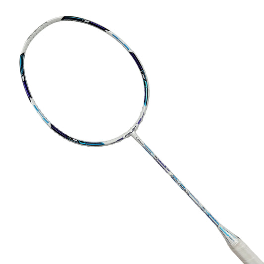 Badminton racket with a gradient design on a white background