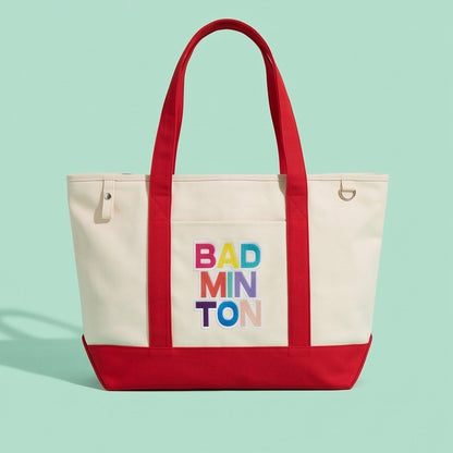 Badminton Canvas Boat Tote