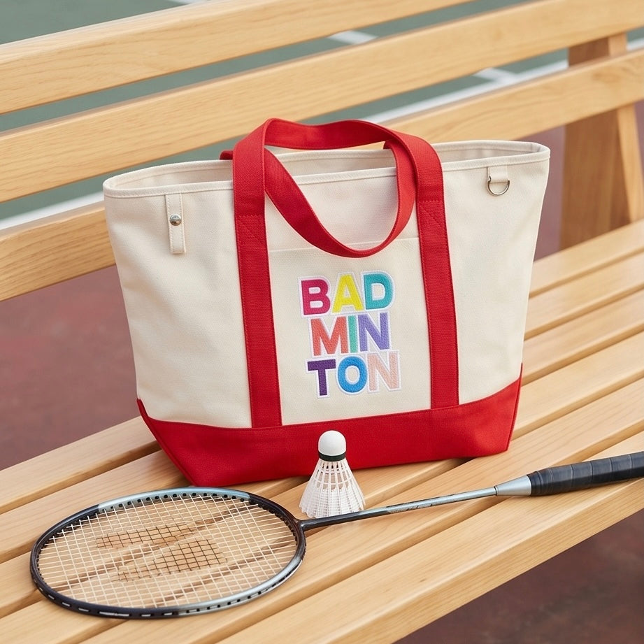 Badminton Canvas Boat Tote