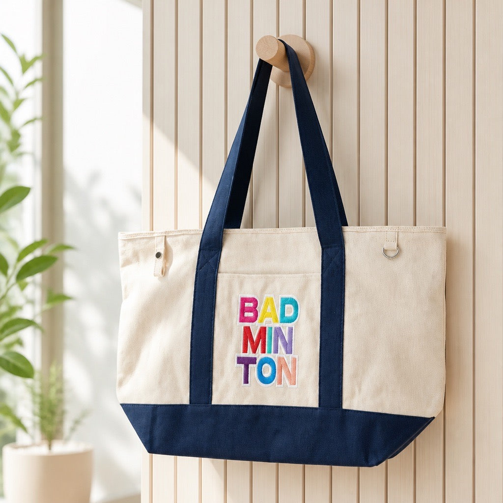 Badminton Canvas Boat Tote