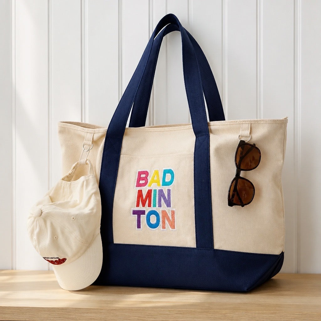 Badminton Canvas Boat Tote
