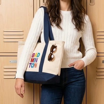 Badminton Canvas Boat Tote