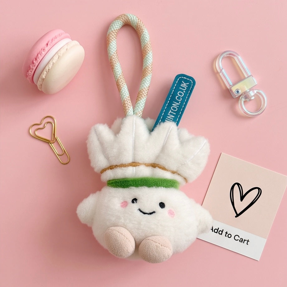 Plush Badminton Shuttlecock Bag Charm