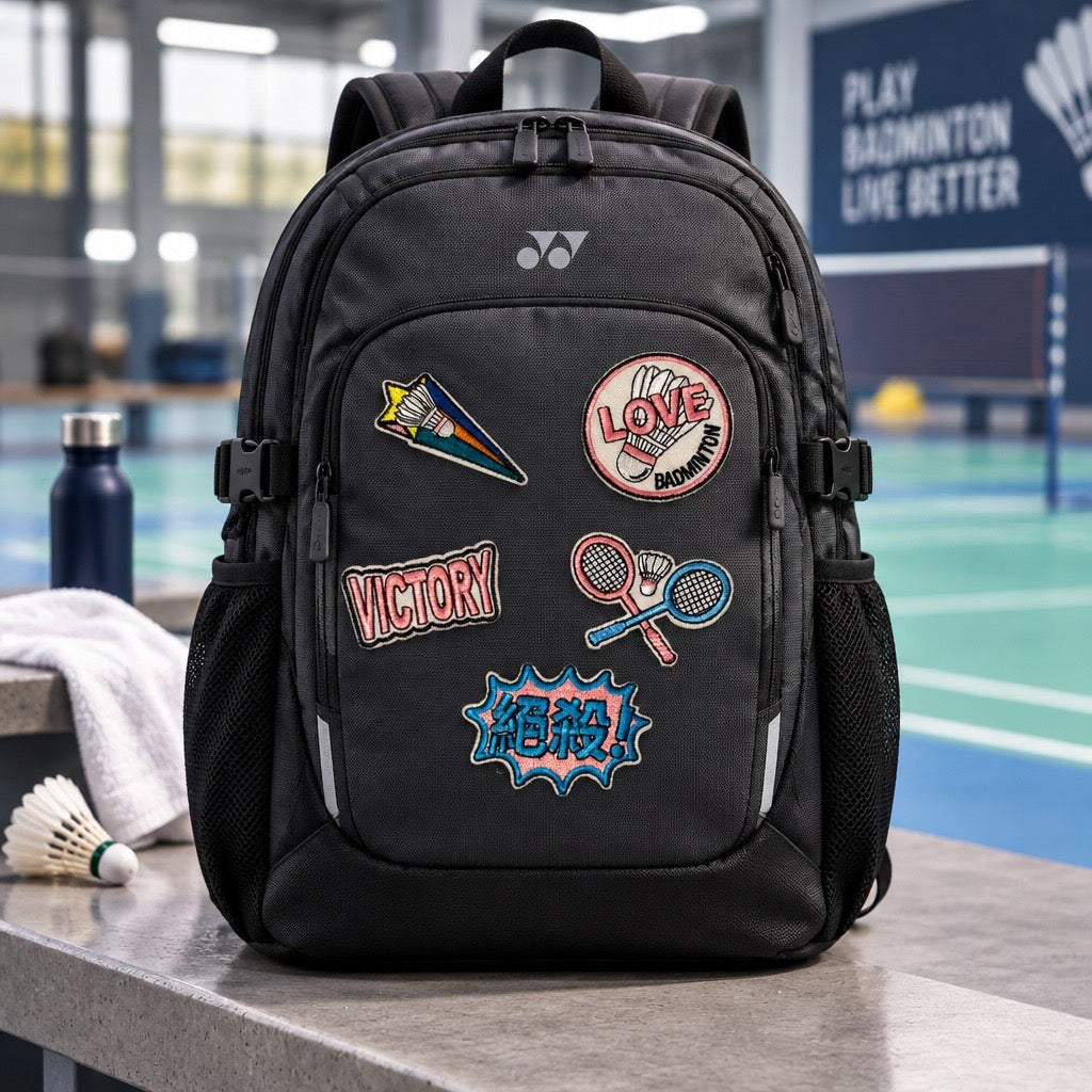 Badminton Iron-on & Adhesive Embroidered Badges Set (Set of 13)