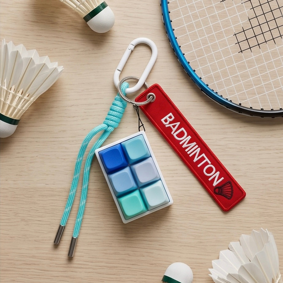 Badminton Clicker Bag Charm / Keychain