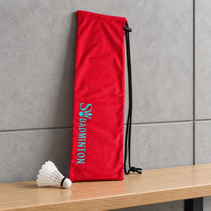 SW Badminton Premium Velvet Badminton Racket Cover Sleeve / Soft Drawstring Pouch (Fits 1-2 Rackets)