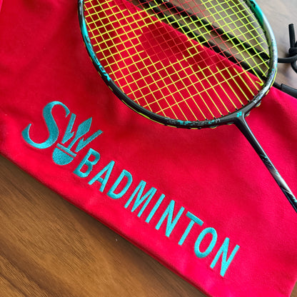 SW Badminton Premium Velvet Badminton Racket Cover Sleeve / Soft Drawstring Pouch (Fits 1-2 Rackets)
