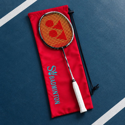 SW Badminton Premium Velvet Badminton Racket Cover Sleeve / Soft Drawstring Pouch (Fits 1-2 Rackets)