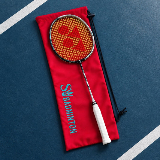 SW Badminton Premium Velvet Badminton Racket Cover Sleeve / Soft Drawstring Pouch (Fits 1-2 Rackets)
