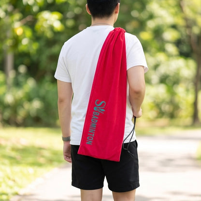 SW Badminton Premium Velvet Badminton Racket Cover Sleeve / Soft Drawstring Pouch (Fits 1-2 Rackets)