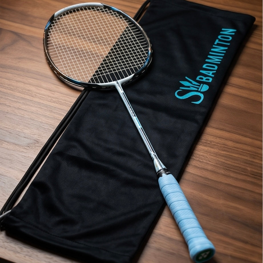SW Badminton Premium Velvet Badminton Racket Cover Sleeve / Soft Drawstring Pouch (Fits 1-2 Rackets)