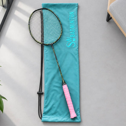 SW Badminton Premium Velvet Badminton Racket Cover Sleeve / Soft Drawstring Pouch (Fits 1-2 Rackets)