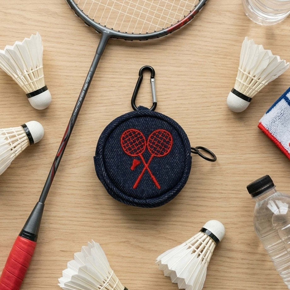 Badminton Mini Round Pouch