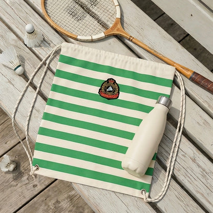 Badminton Striped Drawstring Backpack