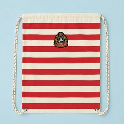 Badminton Striped Drawstring Backpack
